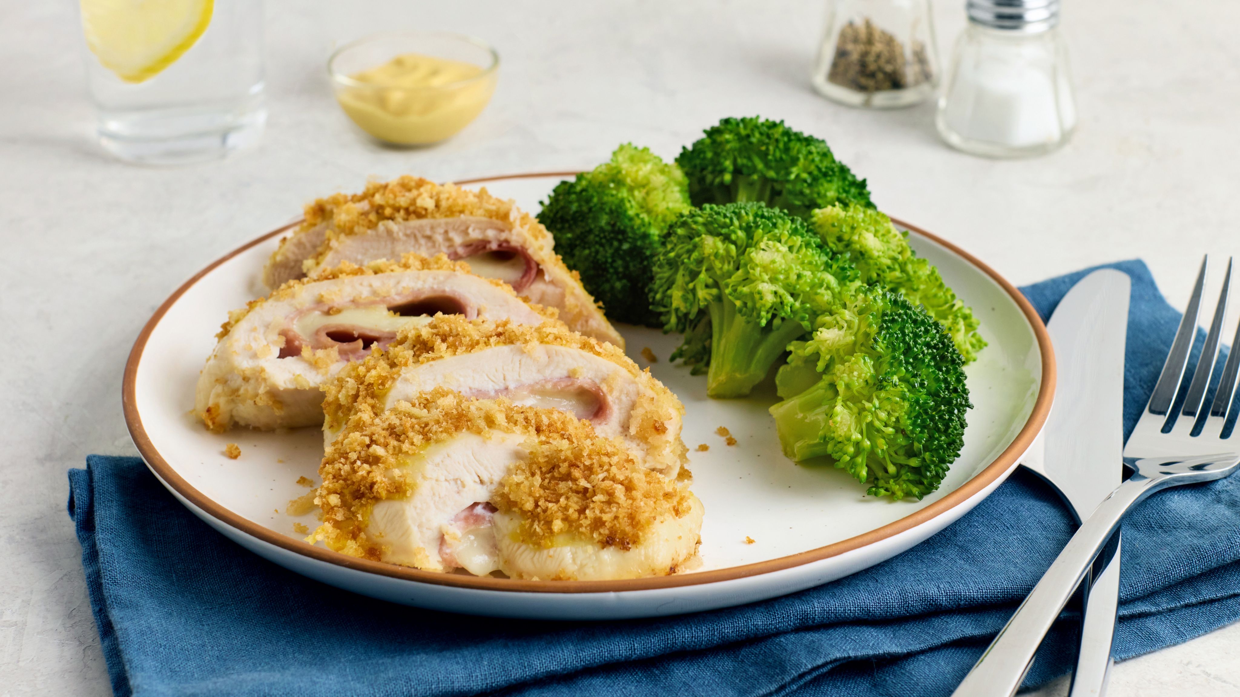 Photo of Crispy Ham and Swiss-Stuffed Chicken Breast