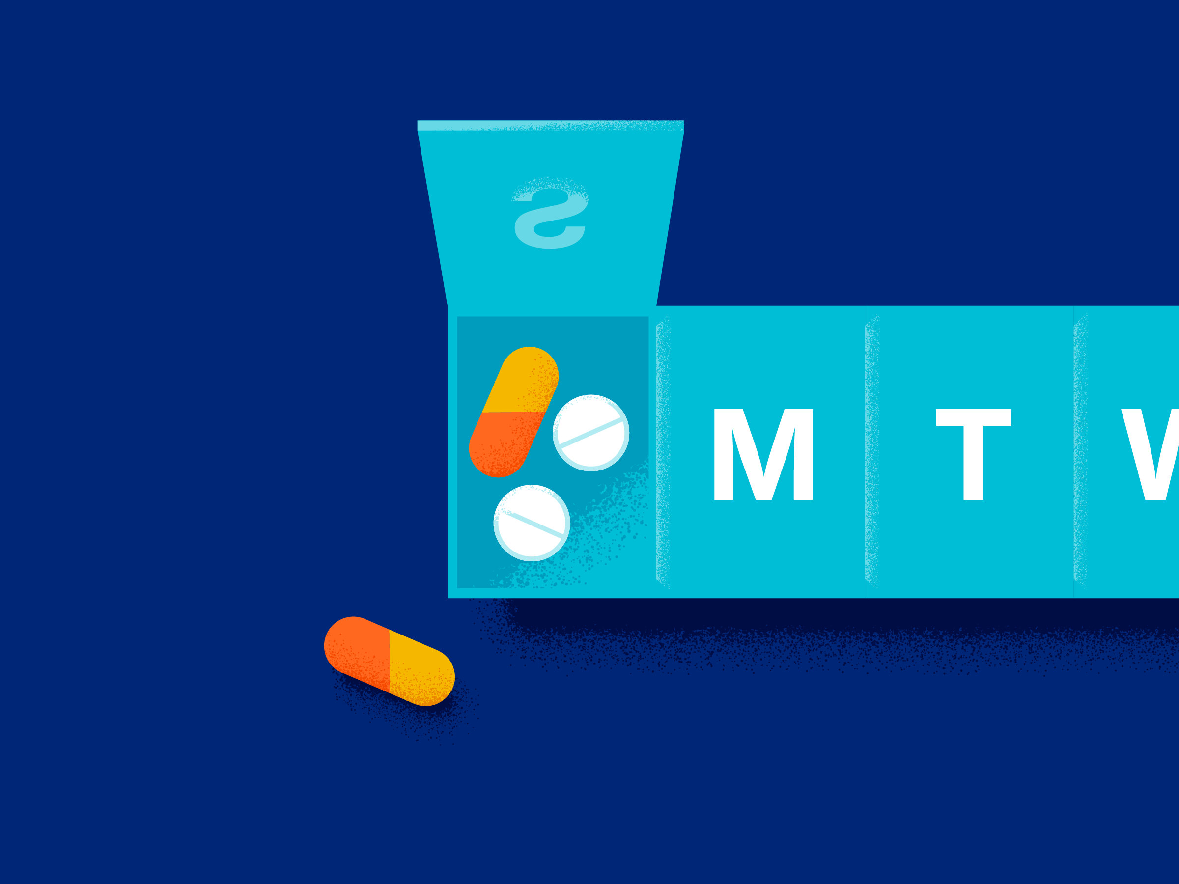 Illustration of a pill organizer